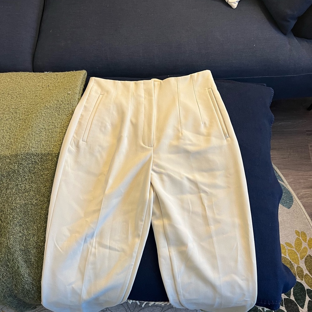 Zara off white high waisted pant.